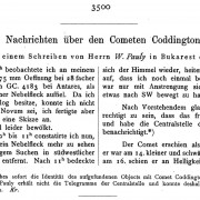 1898 - Pauly, articol despre cometa Pauly