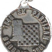 stere_sah_istoria_sahului - Medalie Sah - Iugoslavia, Partizan Belgrad 1946-1981 Medalie Sah - Iugoslavia, Partizan Belgrad 1946-1981