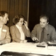 septembrie 1980 – Wiener Neustadt (AUT). V. Nestorescu, Odette Vollenweider (SWI), Gia Nadareişvili (URS), Hans Henneberger (SWI)