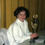 1996, Bad Woerishofen (Germania), open internaţional. Ligia Jicman cu trofeul pentru locul 1