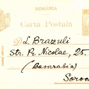 Carte poştală a lui Leonid Brazuli, primul editor al "Revistei de Şah"