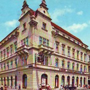 Hotelul „Împăratul romanilor” din Sibiu, care a găzduit prima ediţie a campionatului naţional de şah al României (carte poştală)