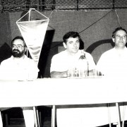Gheorghe Candea în 1987, la Timișoara, lângă Anghel Vrabie, primul din dreapta